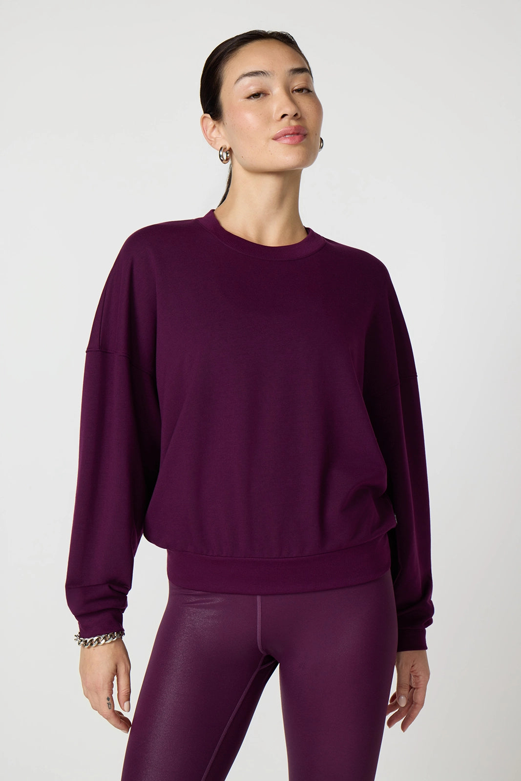 Cozy Fleece Boyfriend Sweatshirt Pickled Beet