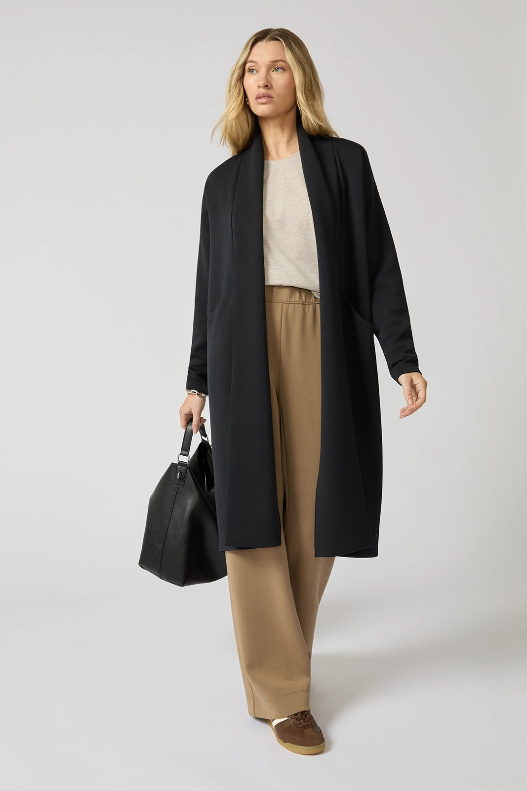 Dreamweave™ Long Cardigan - Black