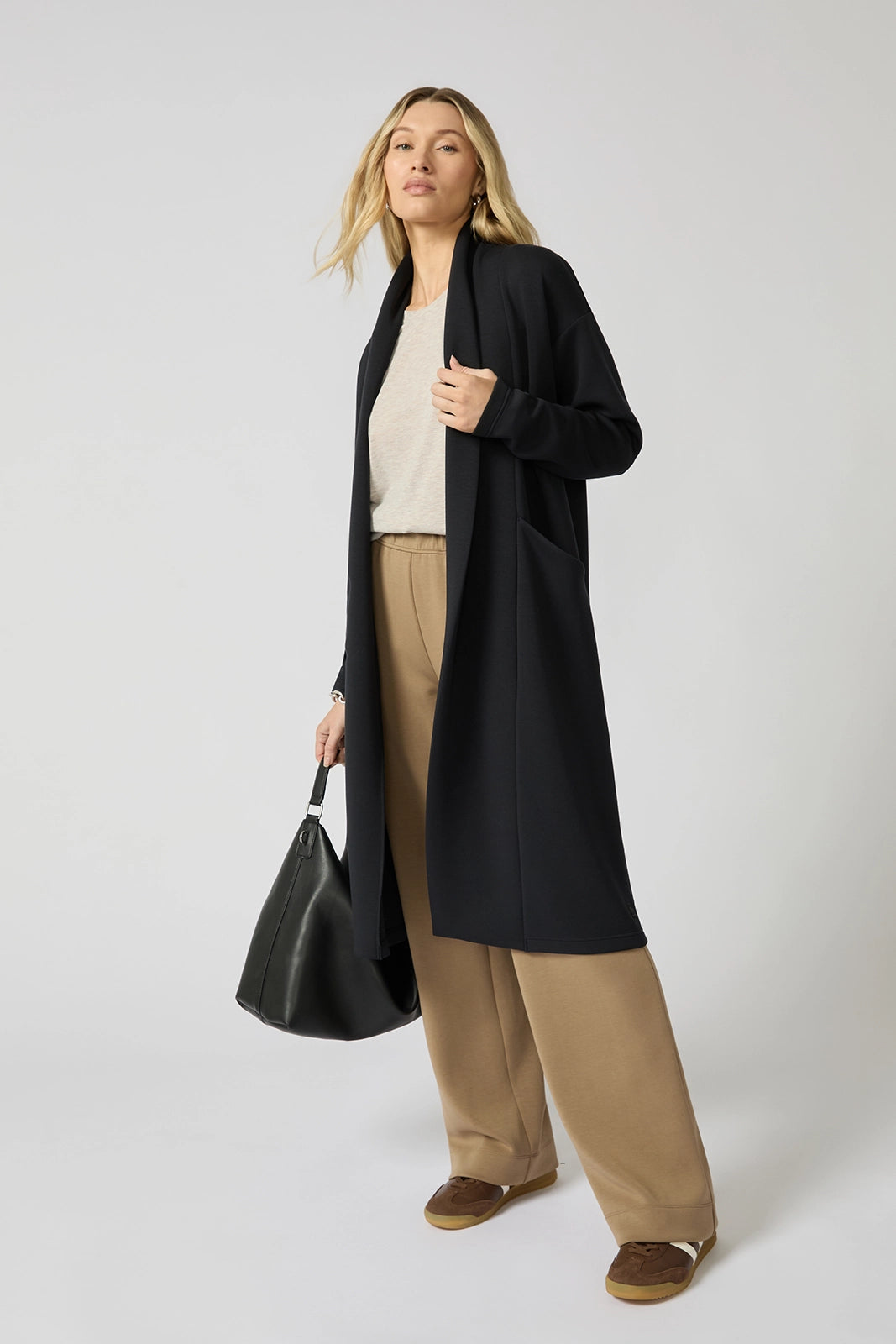 Dreamweave™ Long Cardigan - Black