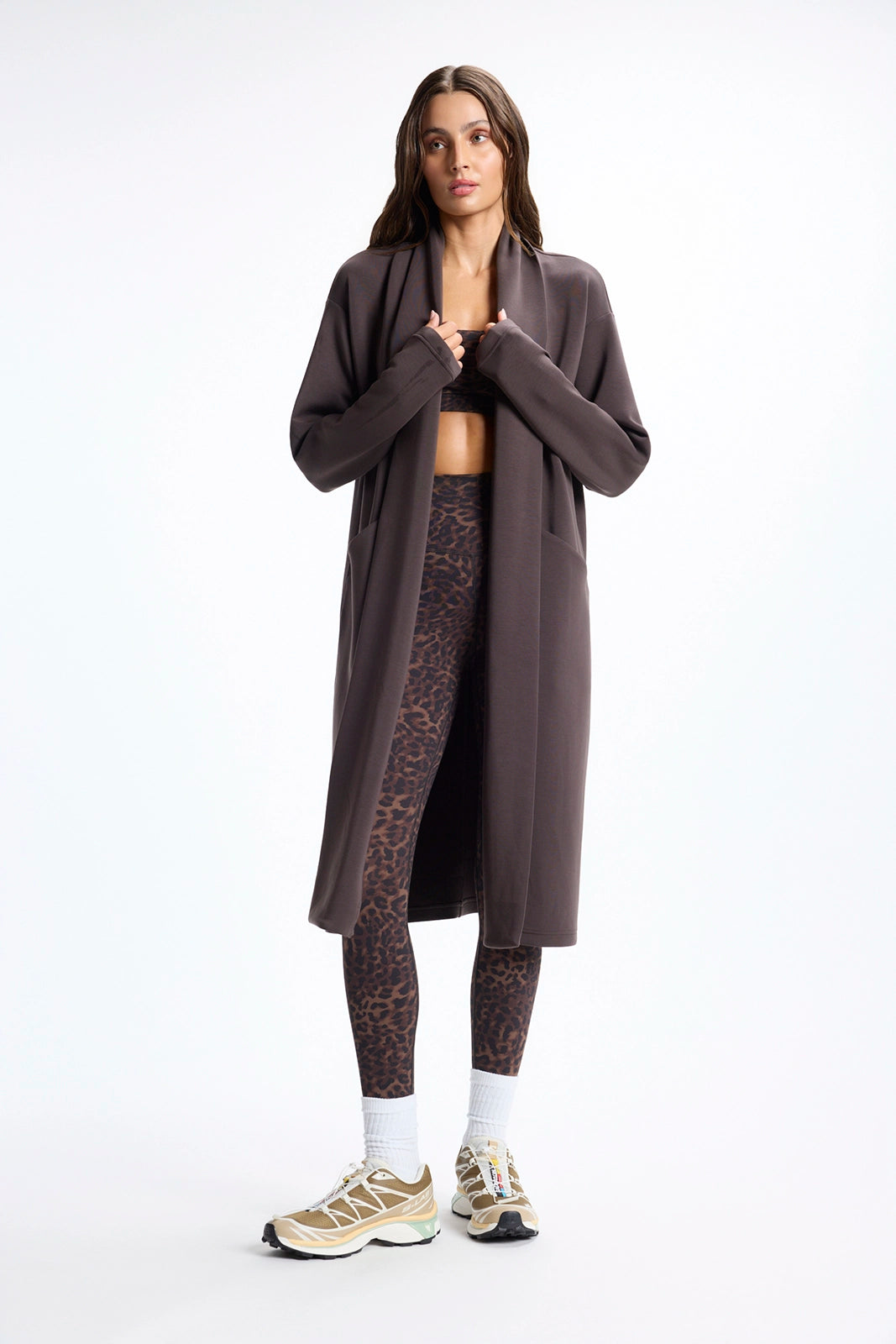 For detailed item description, go to 'Long Product Description' region - Dreamweave™ Long Cardigan - Java