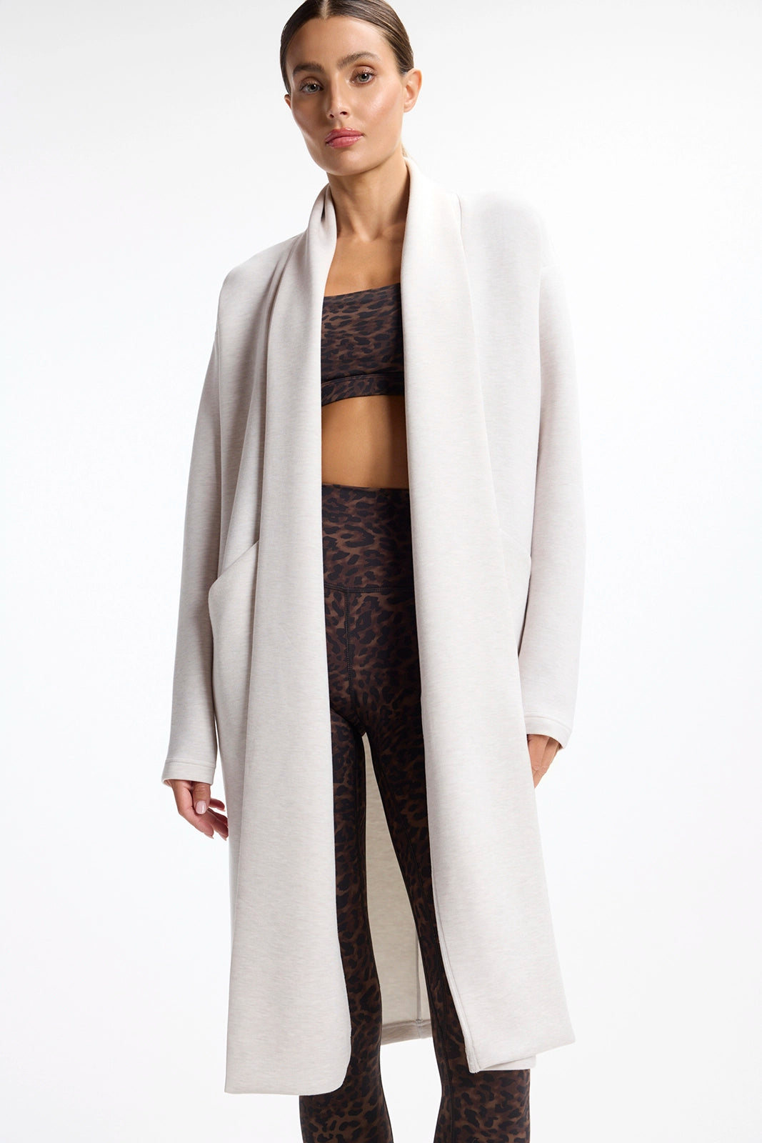 Dreamweave™ Long Cardigan - Htr Moonbeam