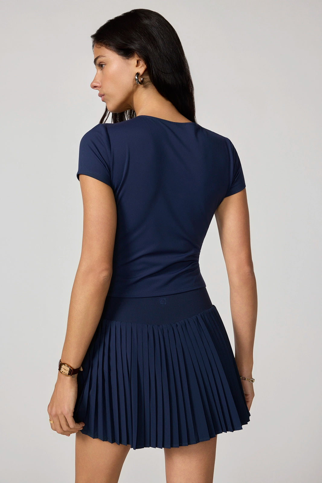 Cloud Knot Front Tee - Navy Blazer