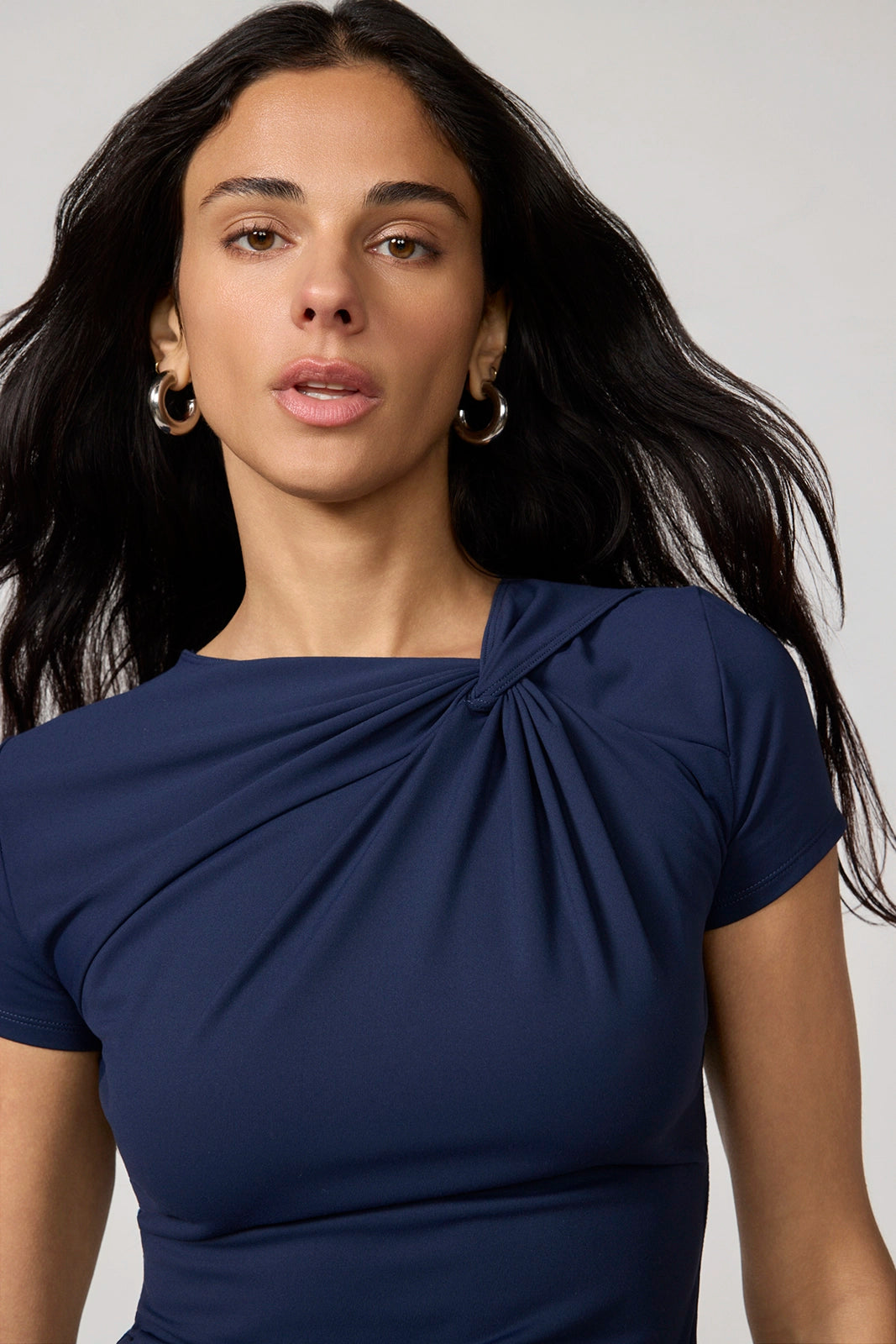 Cloud Knot Front Tee - Navy Blazer