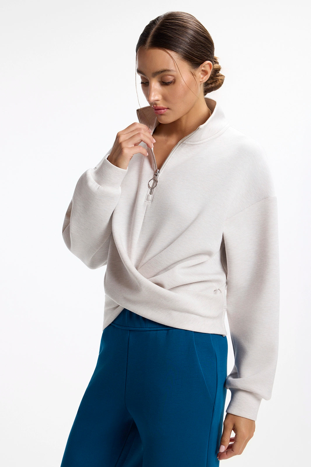 Dreamweave™ Crossover Pullover - Htr Moonbeam