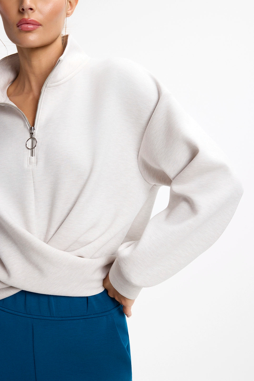 Dreamweave™ Crossover Pullover - Htr Moonbeam