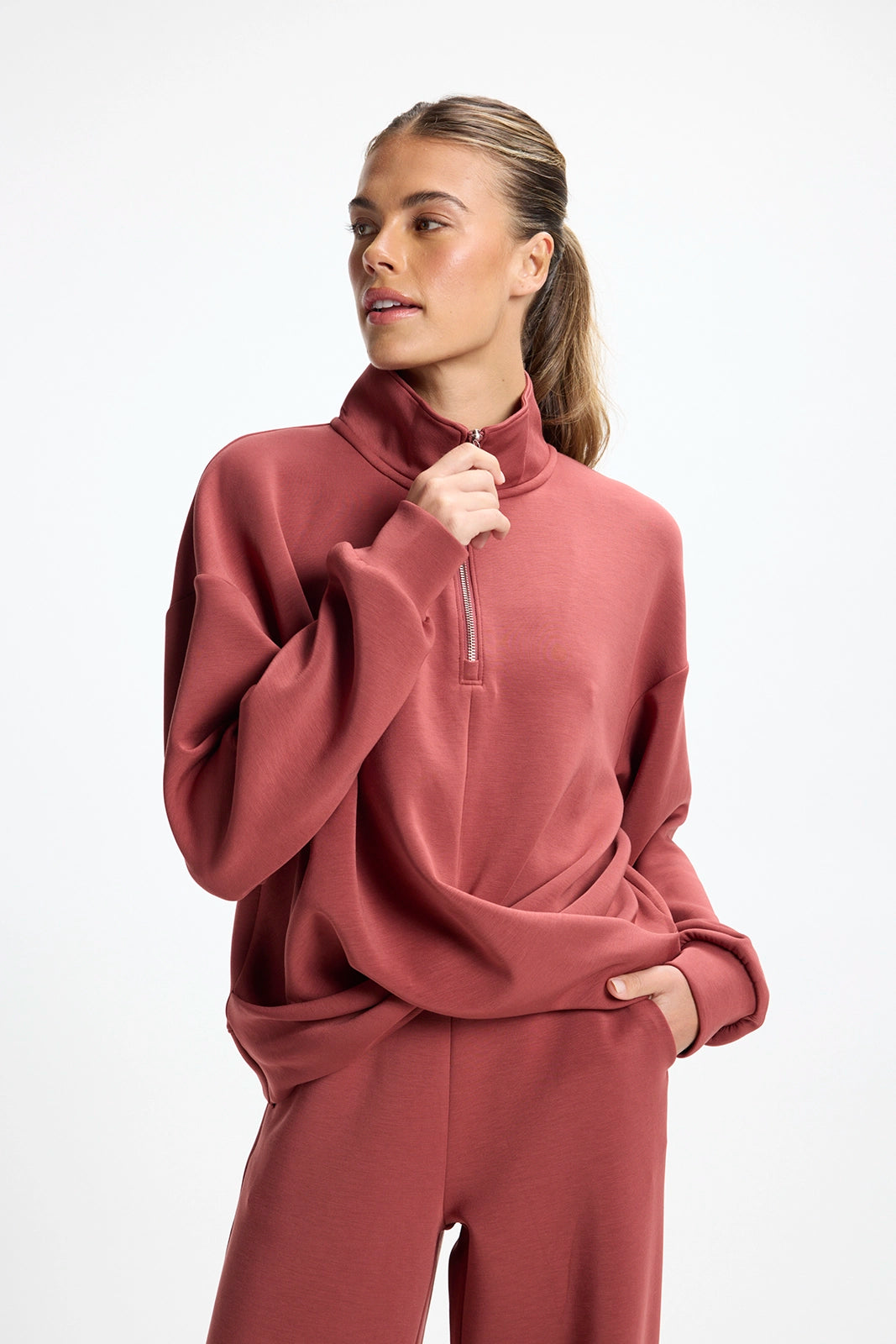 Dreamweave™ Crossover Pullover - Spiced Apple