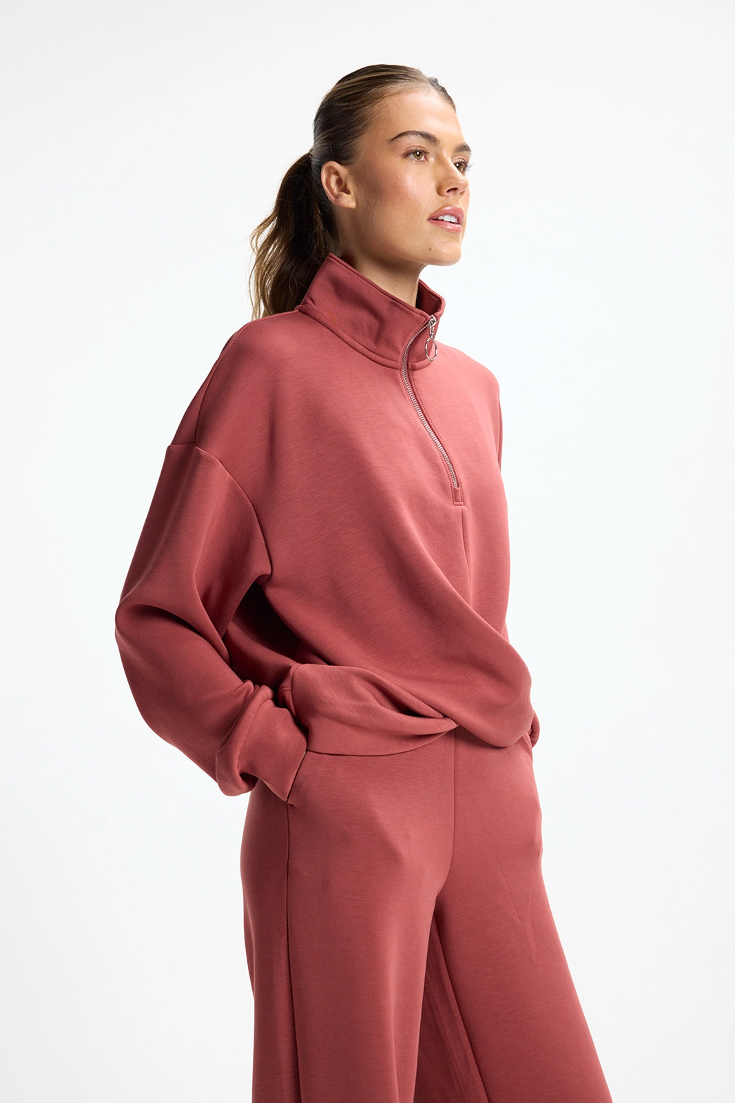 Dreamweave™ Crossover Pullover - Spiced Apple