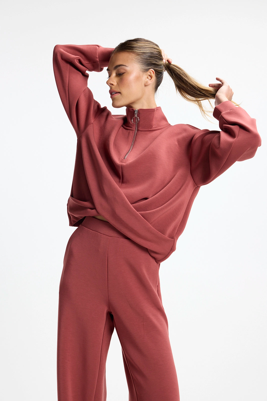 Dreamweave™ Crossover Pullover - Spiced Apple