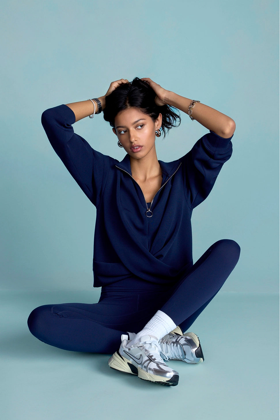 Dreamweave™ Crossover Pullover - Navy Blazer