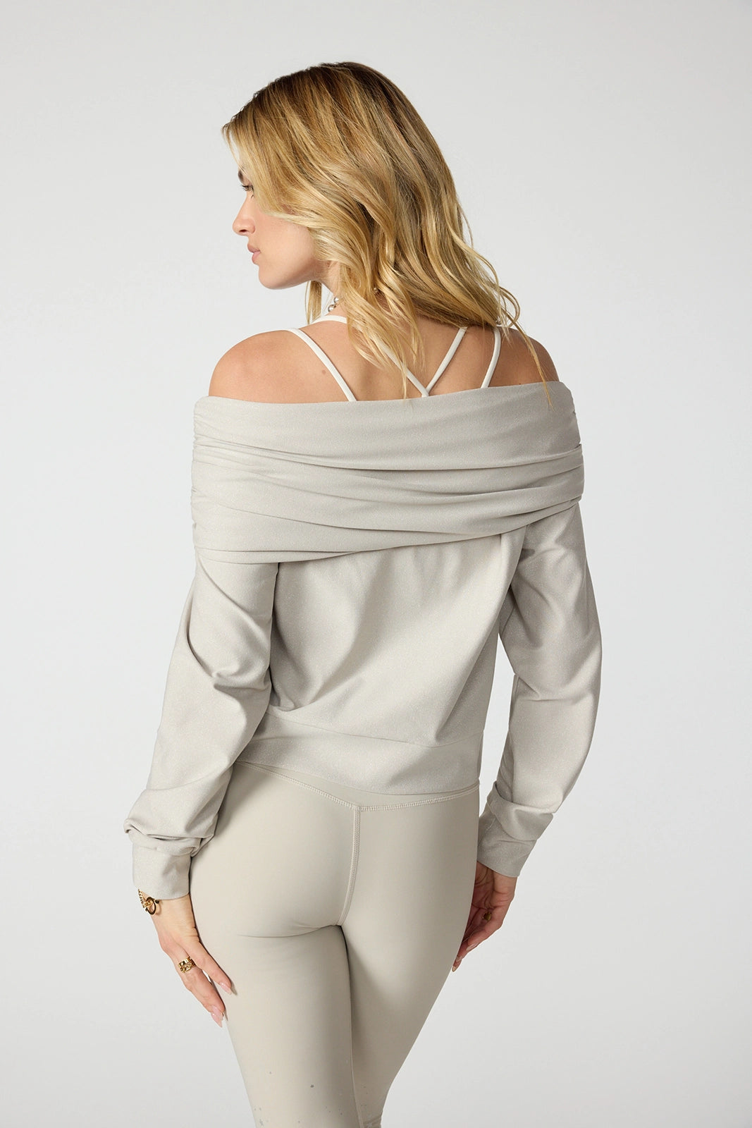 Shimmer Off The Shoulder - Island Fossil w/ Silver
