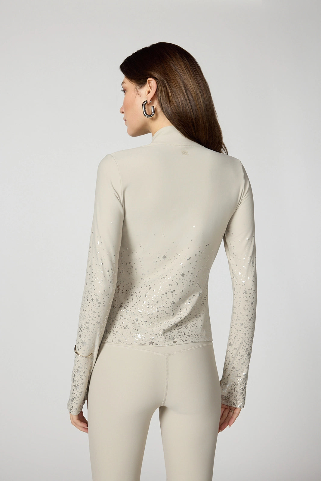 Star Foil Print Quarter Zip - Island Fossil