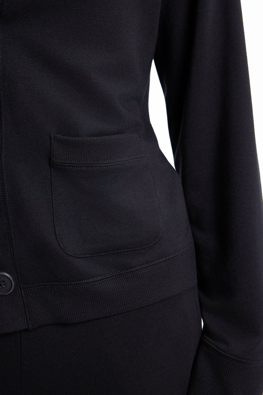 Cozy Fleece Button Up Cardigan - Black