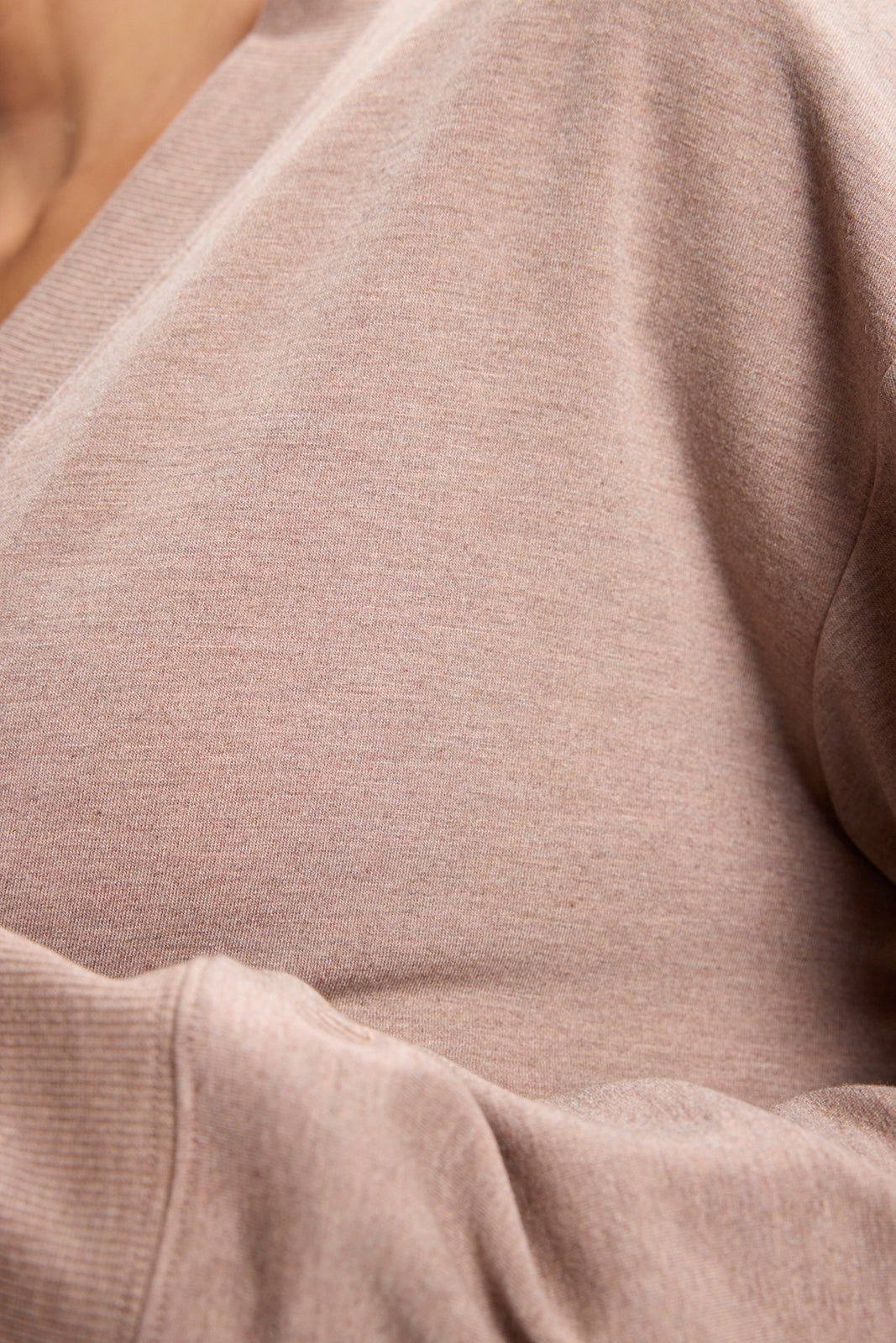 Cozy Fleece Button Up Cardigan - Htr Brownie
