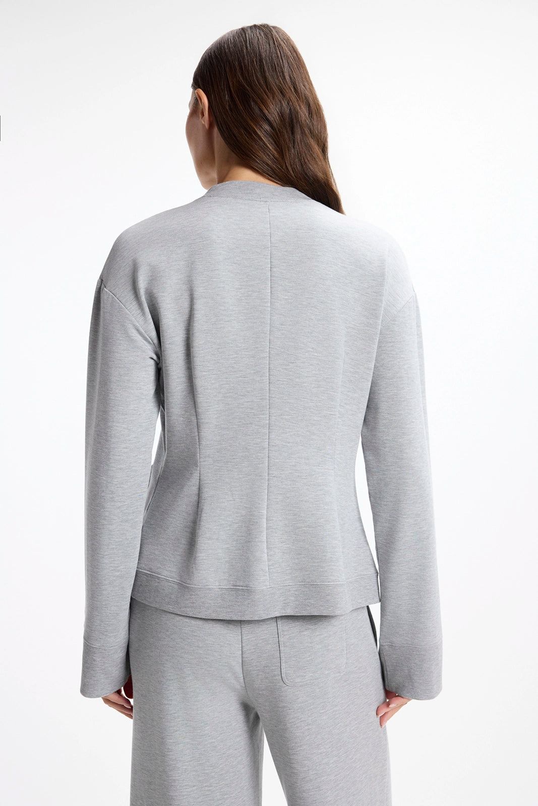 Cozy Fleece Button Up Cardigan - Htr Concrete