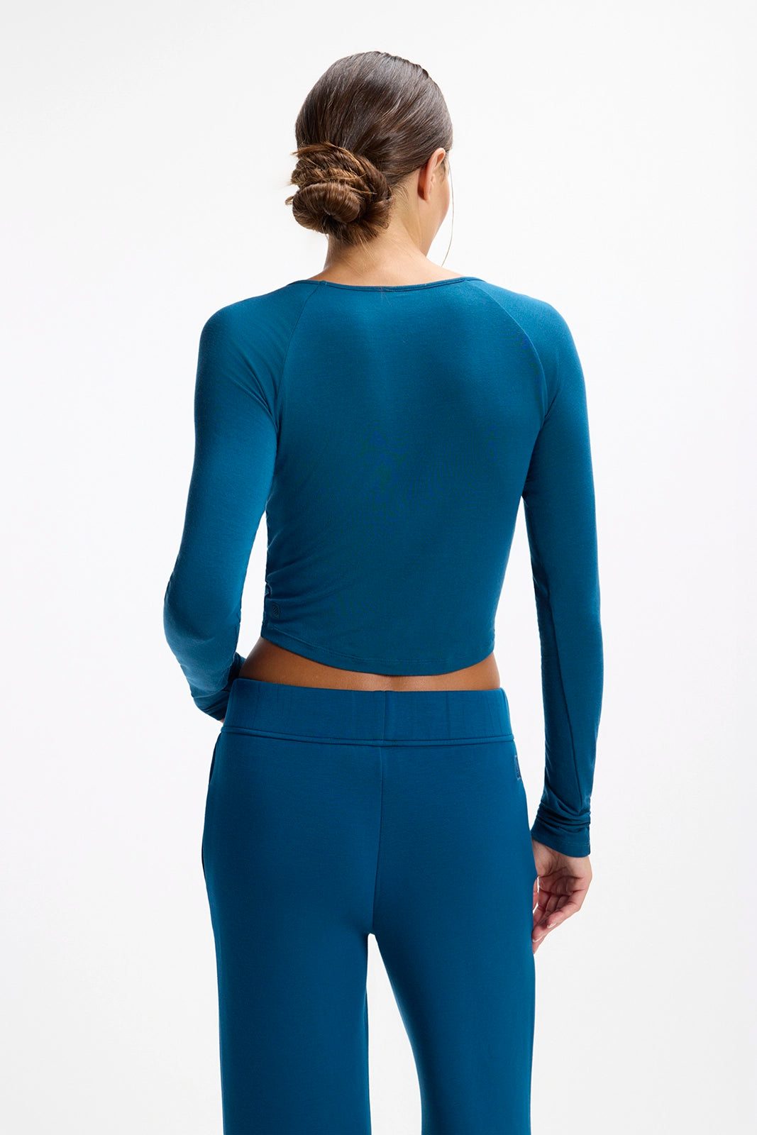 Breeze Long Sleeve Ruched Top - Sailor Blue