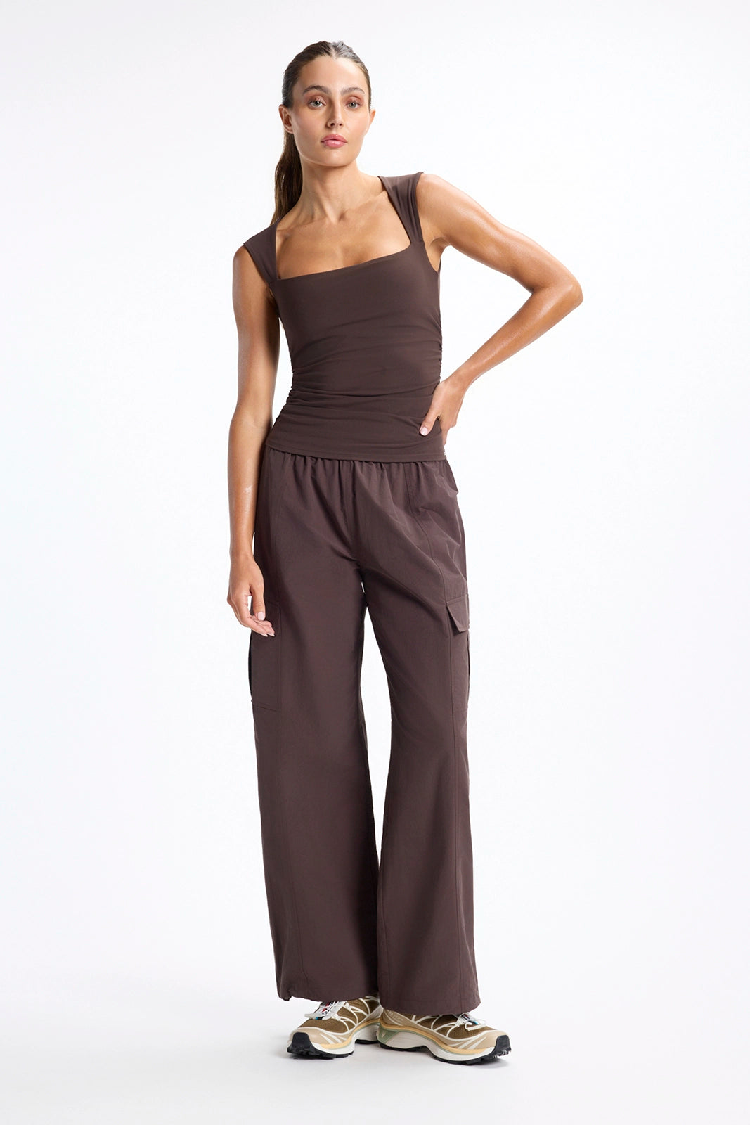 Cloud Square Neck Ruched Top - Java