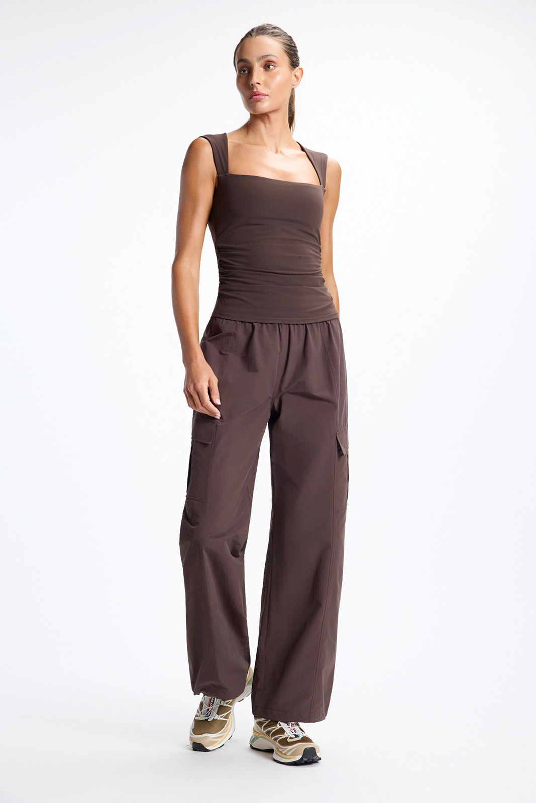 Cloud Square Neck Ruched Top - Java