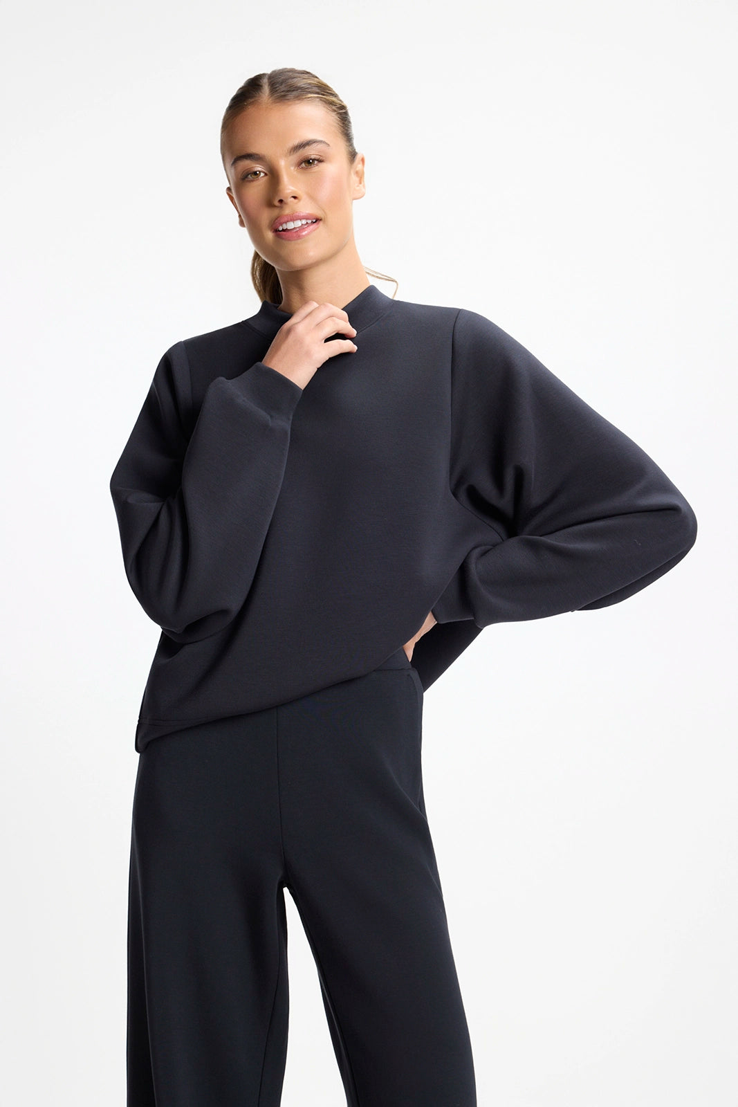 Dreamweave™ Crew Neck with Dropped Armhole - Black