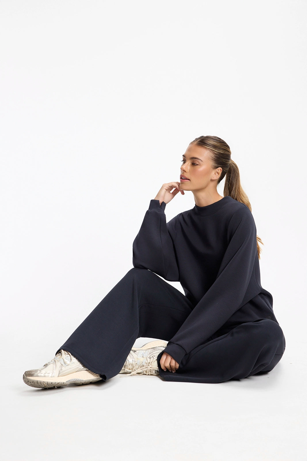 Dreamweave™ Crew Neck with Dropped Armhole - Black