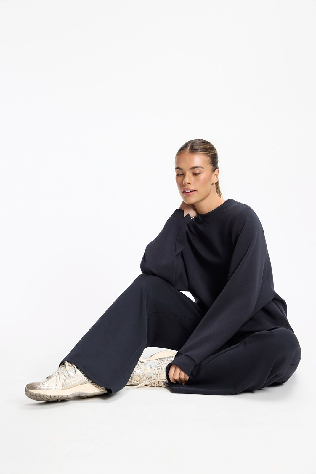 Dreamweave™ Crew Neck with Dropped Armhole - Black