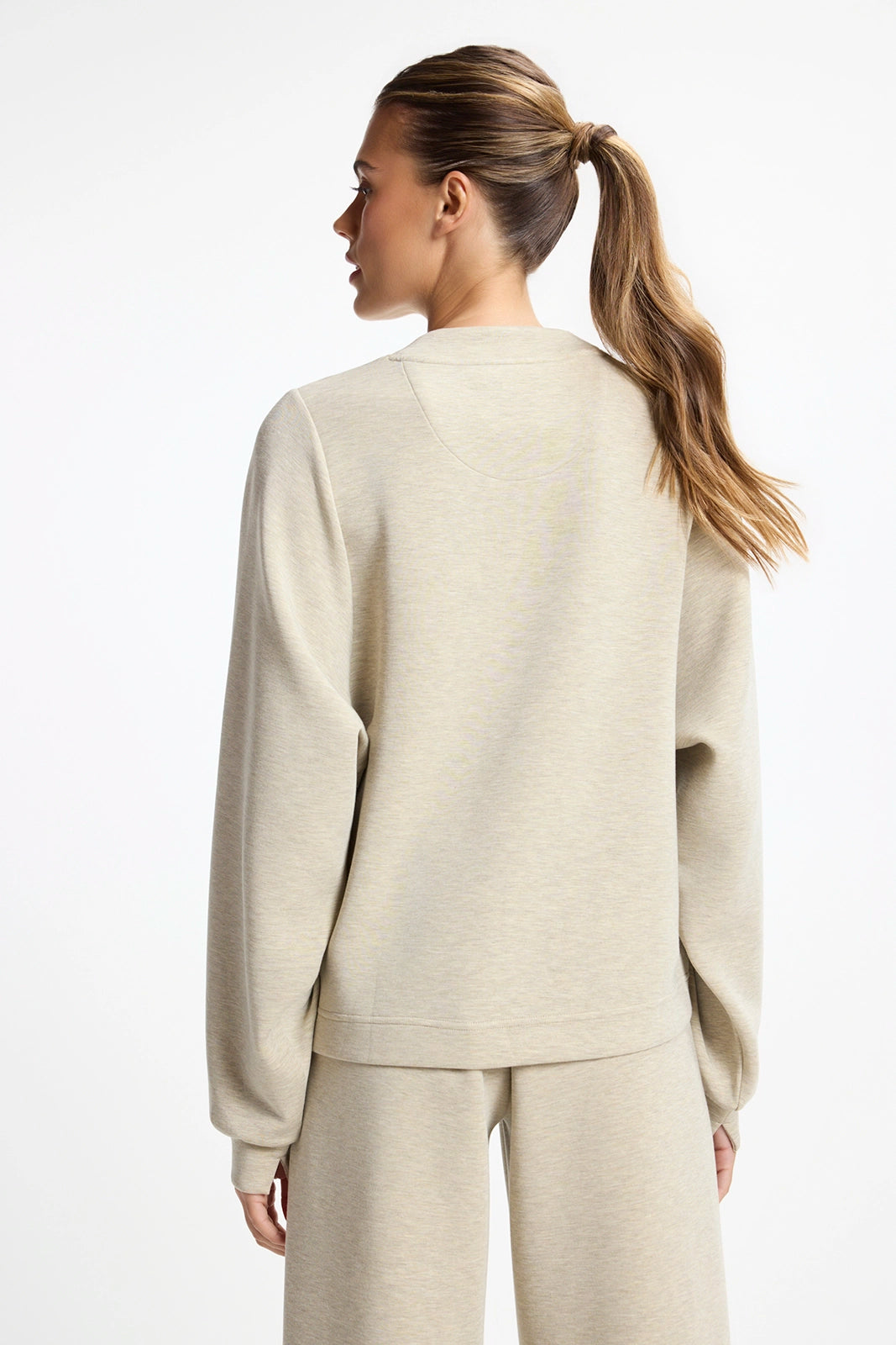 Dreamweave™ Crew Neck with Dropped Armhole - Htr Silver Sage