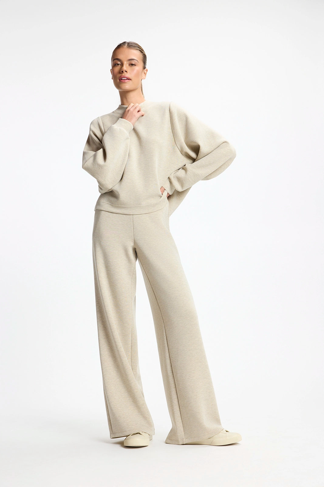 Dreamweave™ Crew Neck with Dropped Armhole - Htr Silver Sage