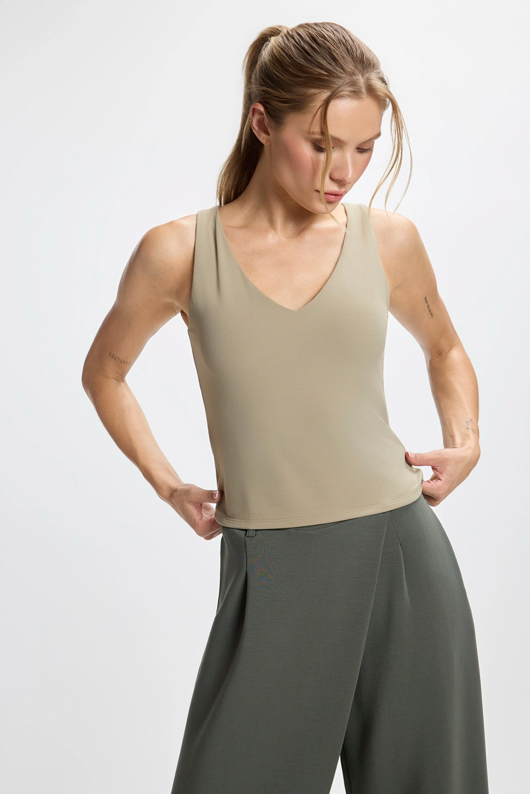 Cloud Reversible Tank - Silver Sage