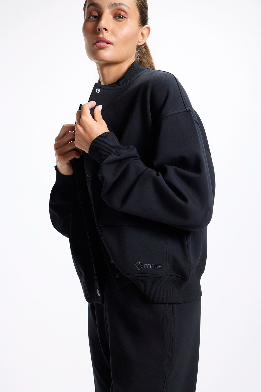 Ultrasoft Fleece Bomber - Black