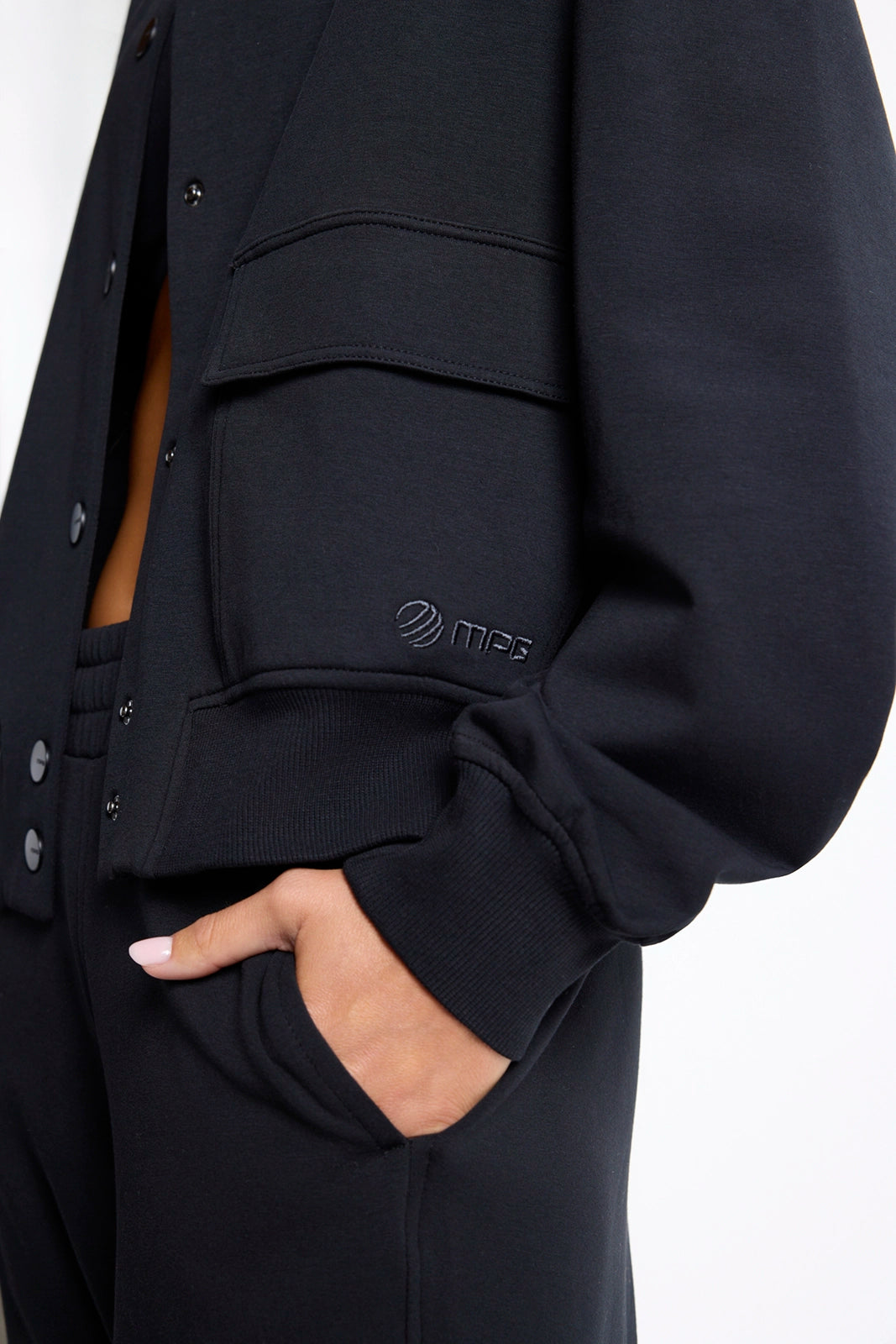 Ultrasoft Fleece Bomber - Black