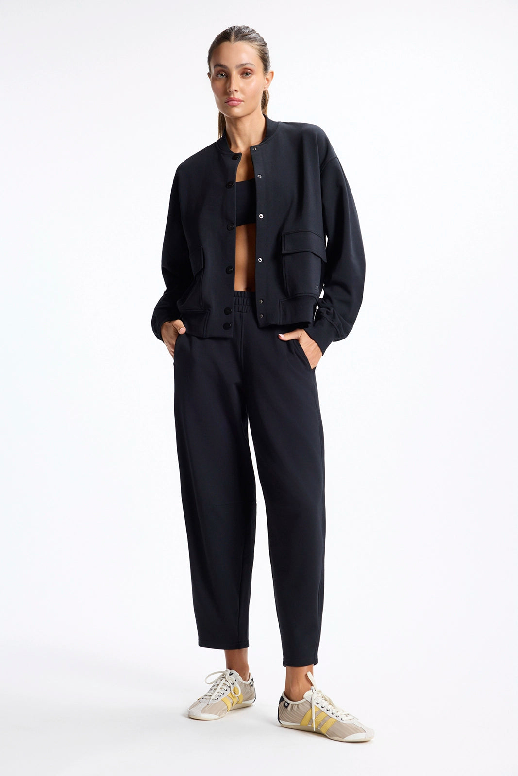 Ultrasoft Fleece Bomber - Black
