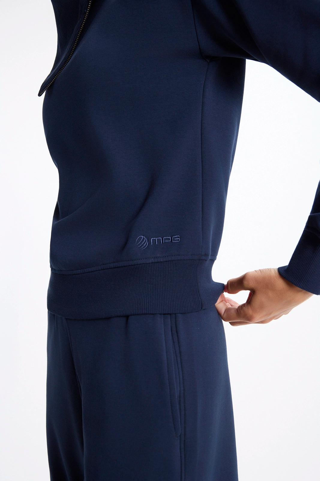 Ultrasoft Fleece Asymmetrical Half Zip - Navy Blazer