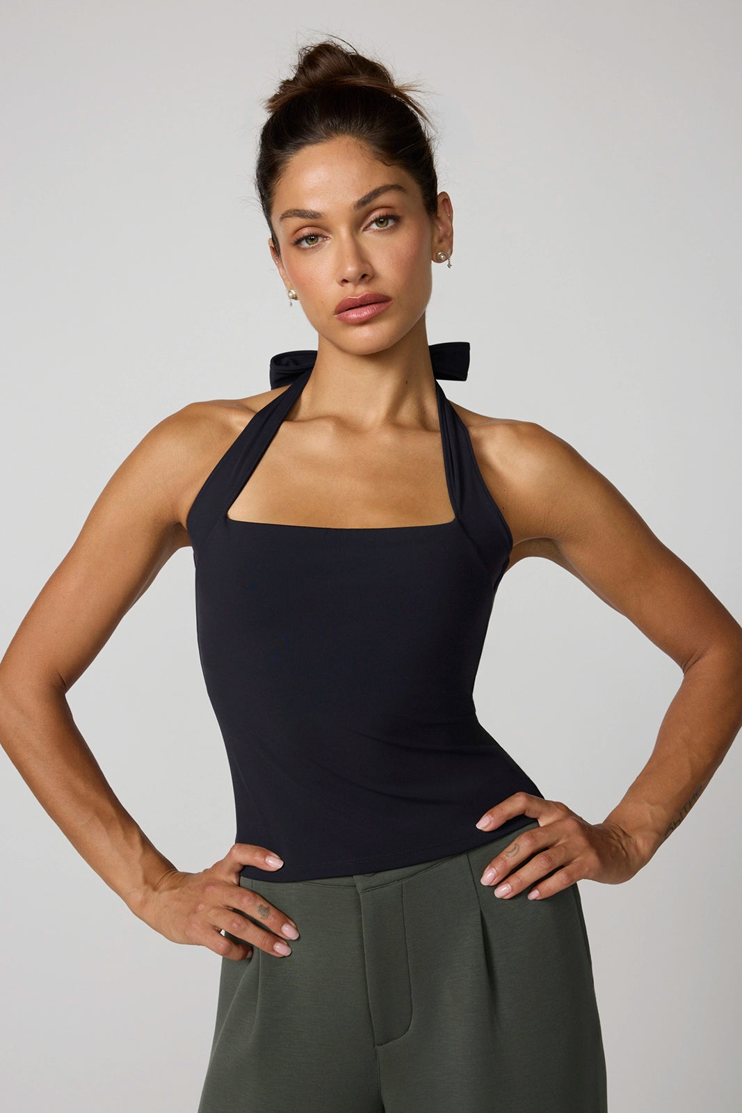 Sculpt Halter Top - Black