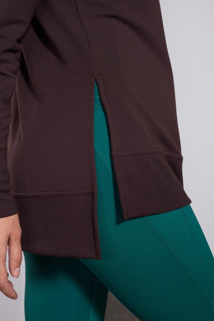 Serene Recycled Polyester TENCEL™ Modal Side Slit Maternity Pullover