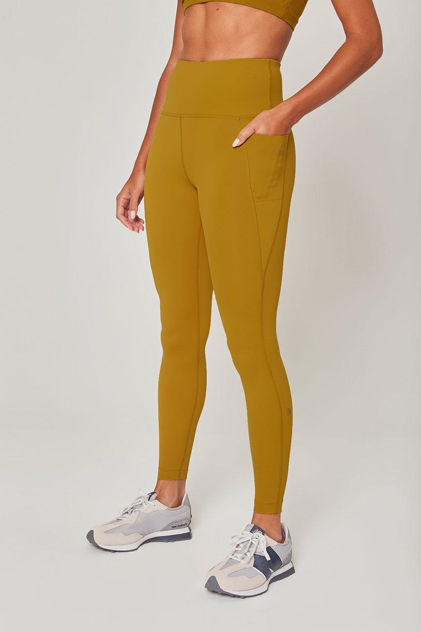 Vital High-Waisted 26" Side Pocket Legging - Old Gold