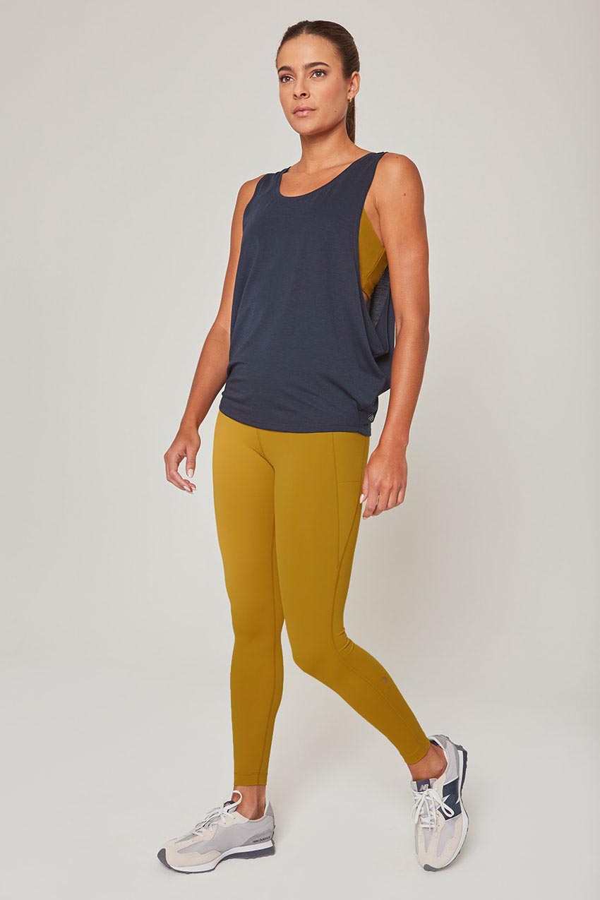 Vital High-Waisted 26" Side Pocket Legging - Old Gold