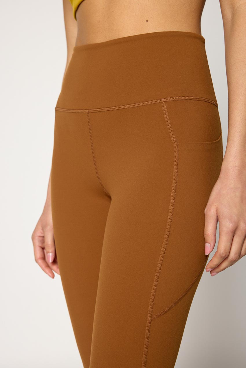 Buy Chocolate Brown Ribbed High Waist Leggings from Next Poland