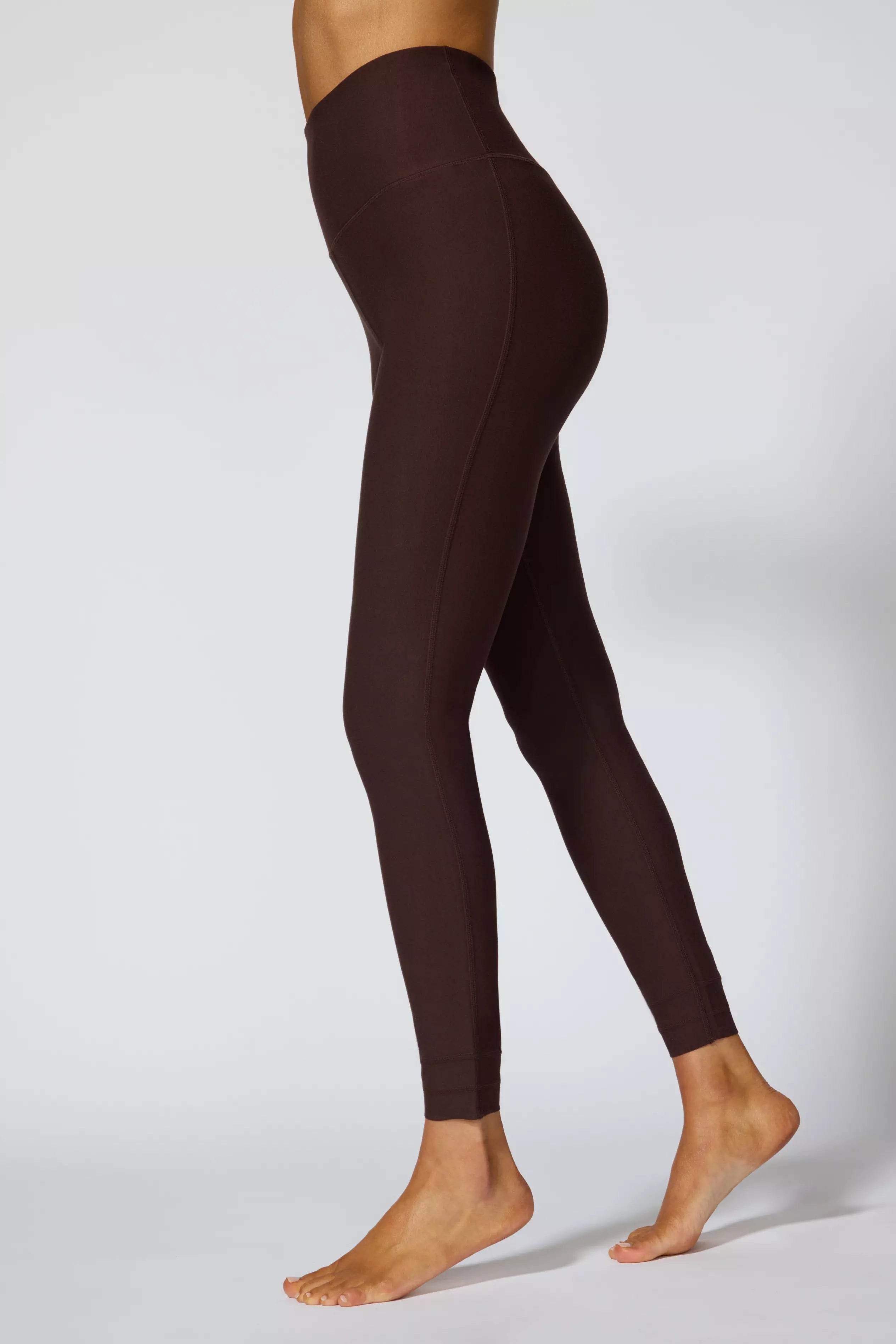 Explorer le legging coupé à la longueur - brun chocolat