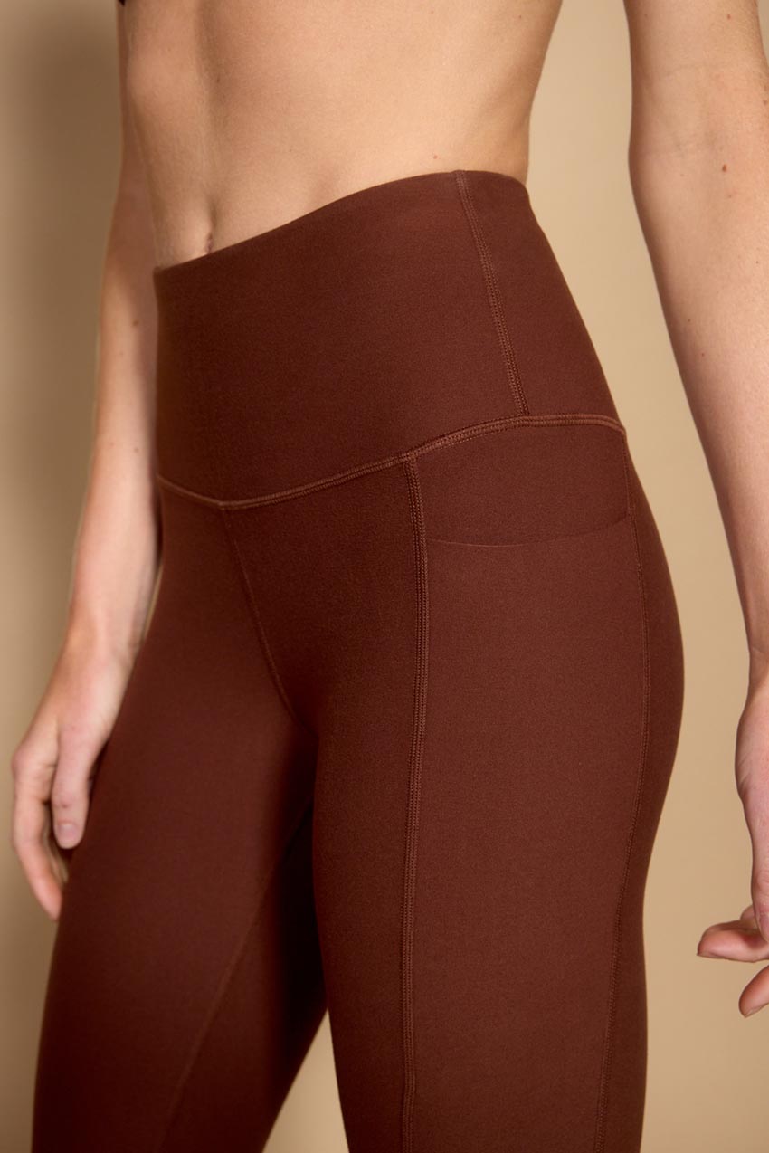 Explore Recycled Polyester High-Waisted Side Pocket Legging 25" Peached – Sale