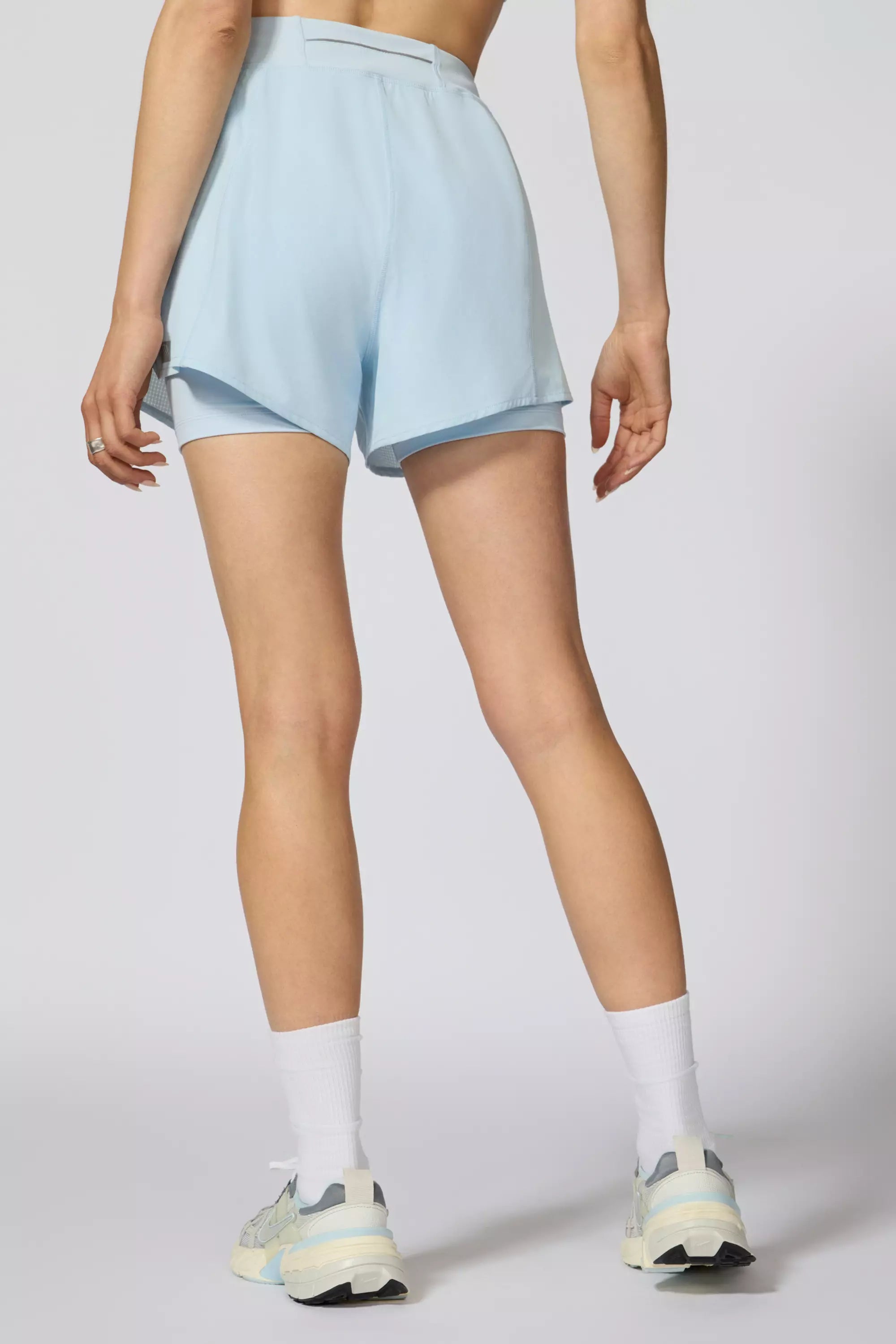 Glide High Waisted Run Short - Winter Sky