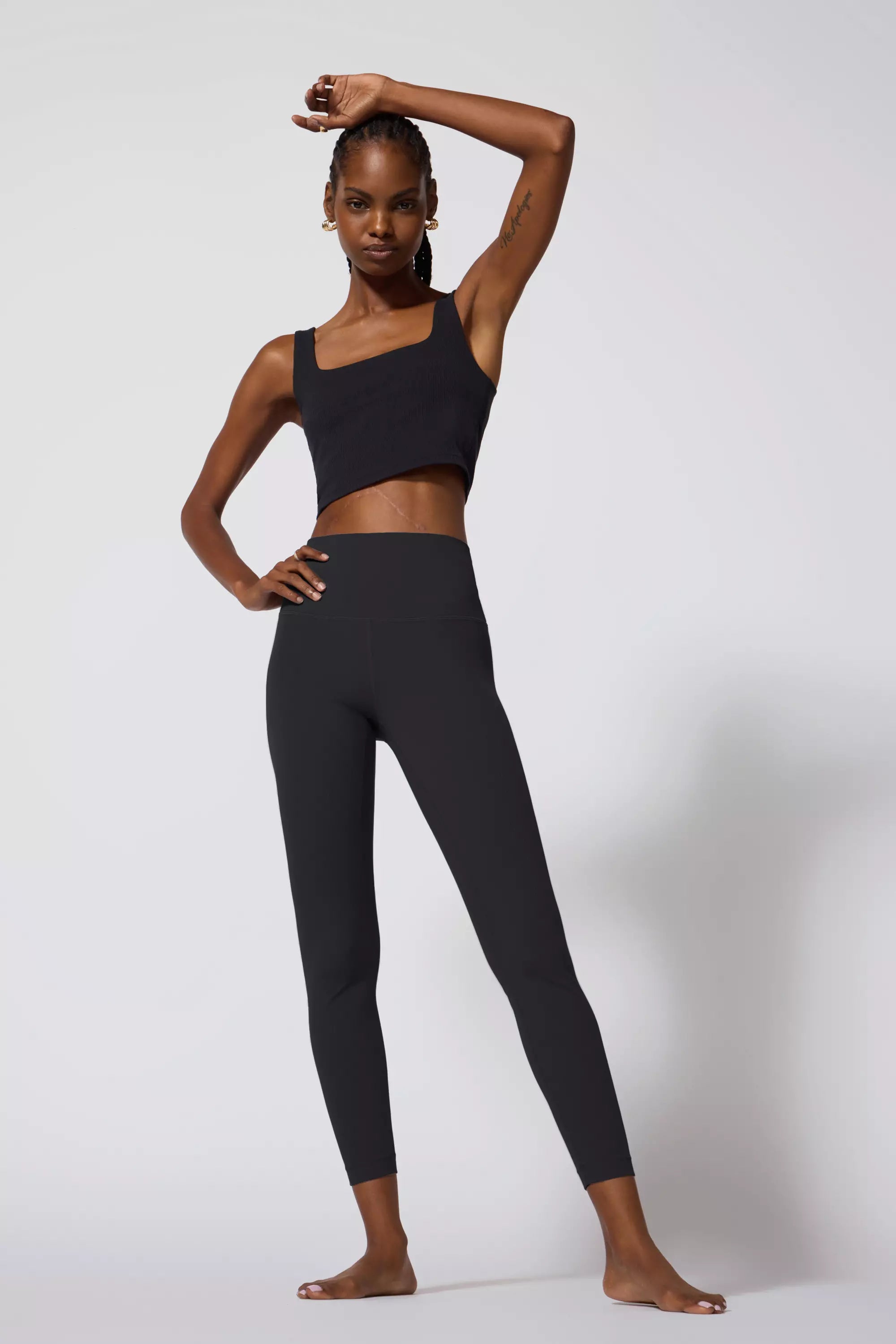 Ribbed Legging - Jet Black