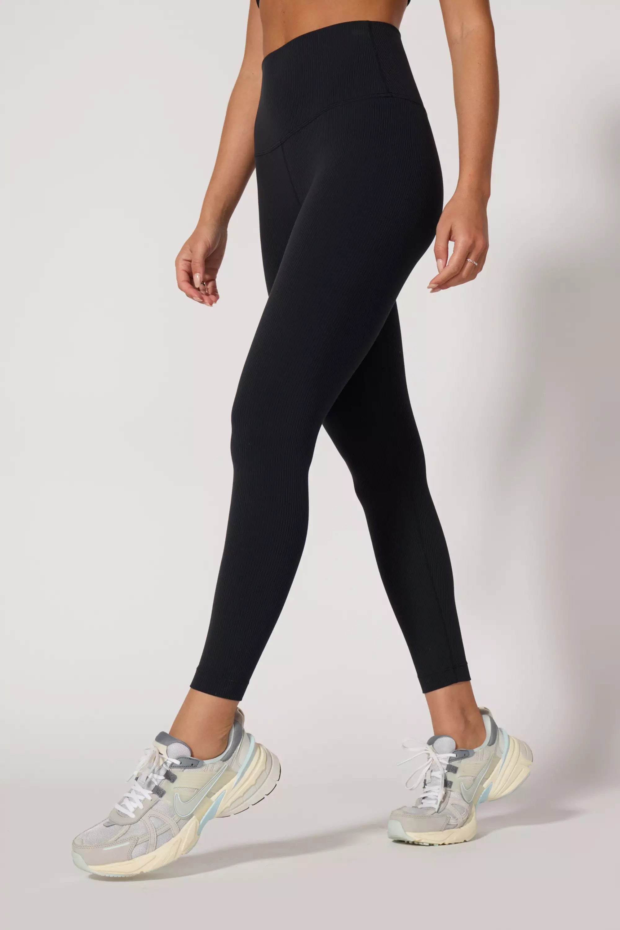 Ribbed Bra & Legging Bundle in Jet Black