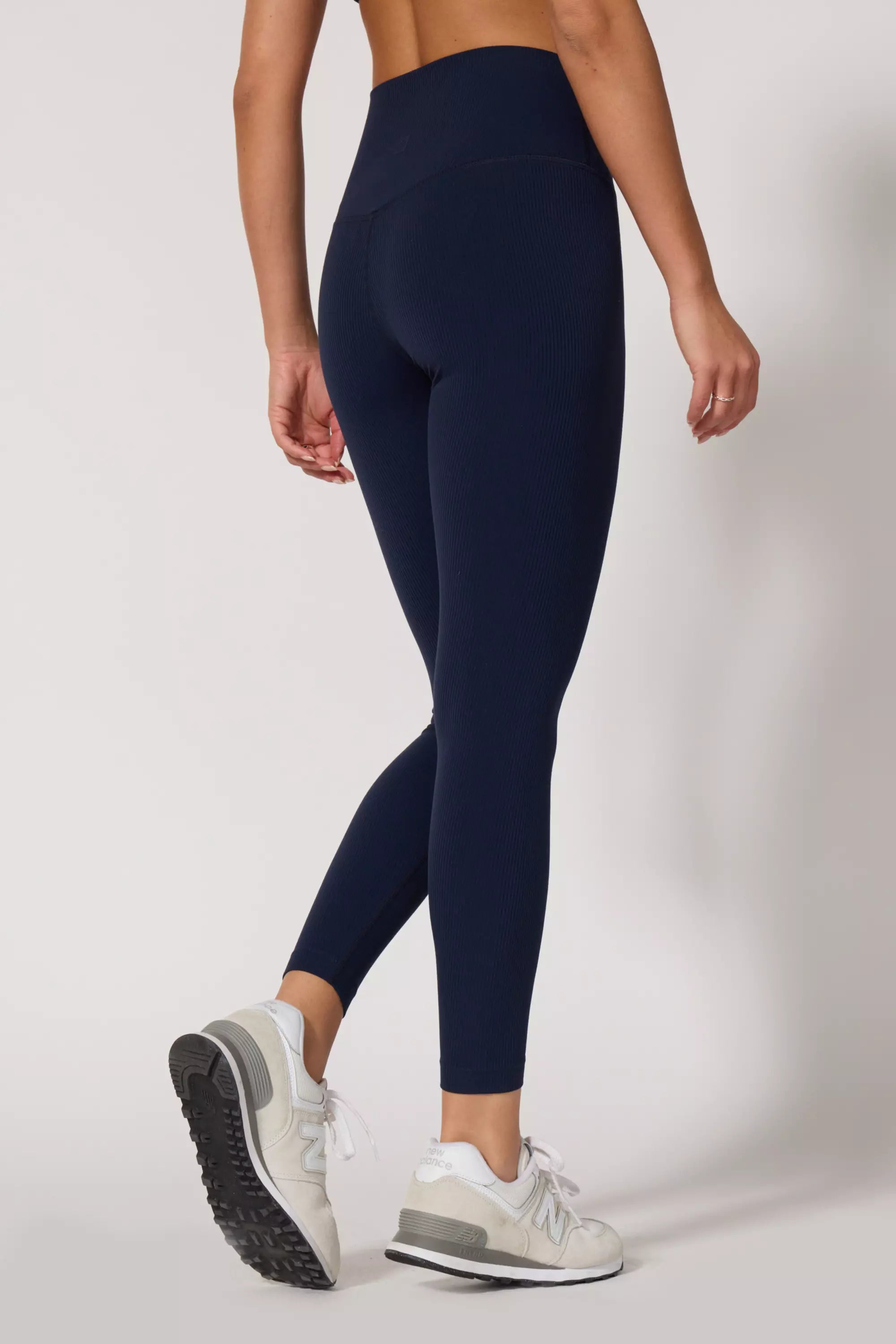 Breau de soutien-gorge à côte et de legging dans Deep Navy