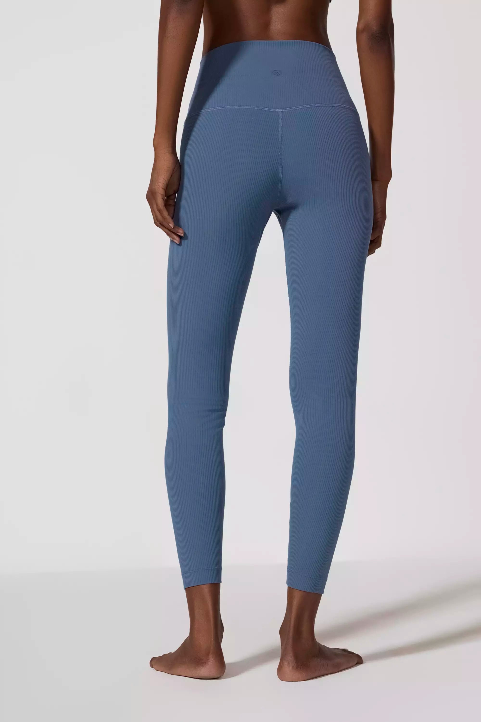 Legging acanalado - Azul de gasolina