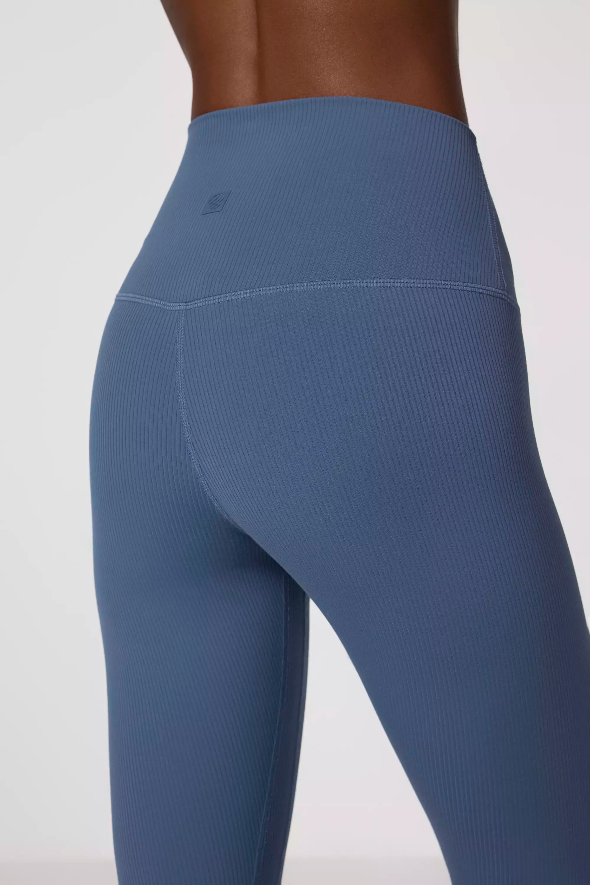 Legging acanalado - Azul de gasolina