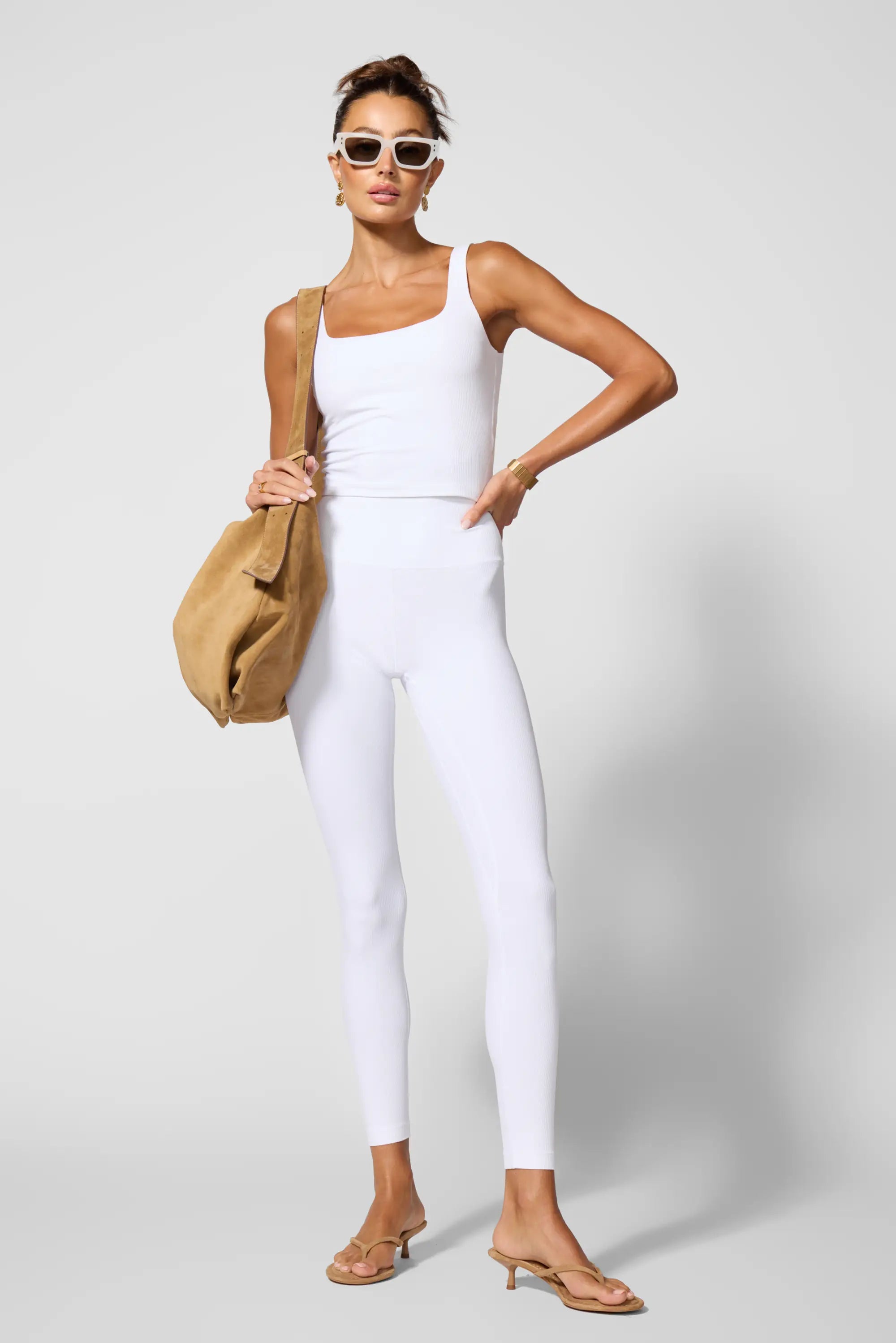 Ribbed Legging - Brilliant White