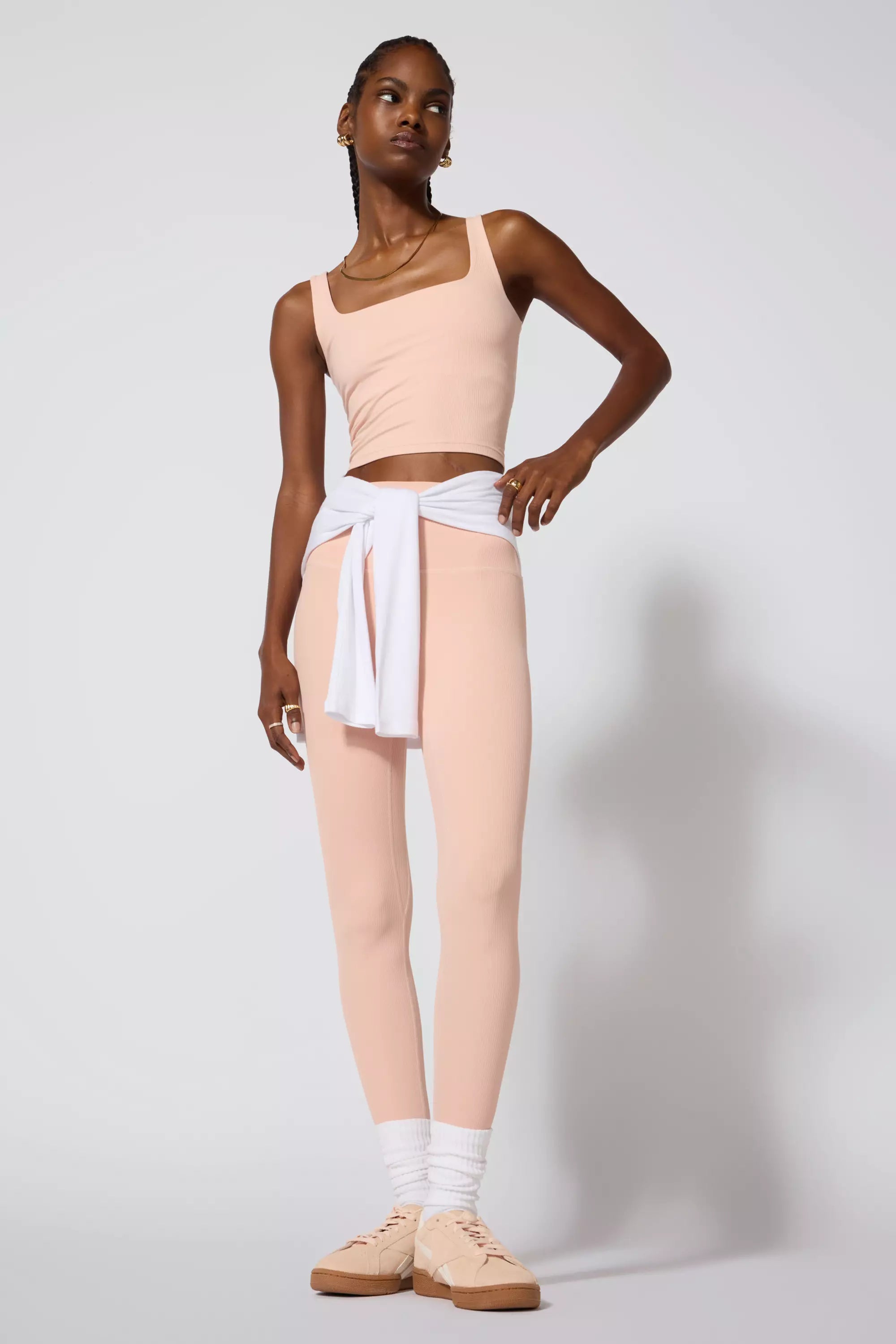 Ribbed Legging - Rose Cloud