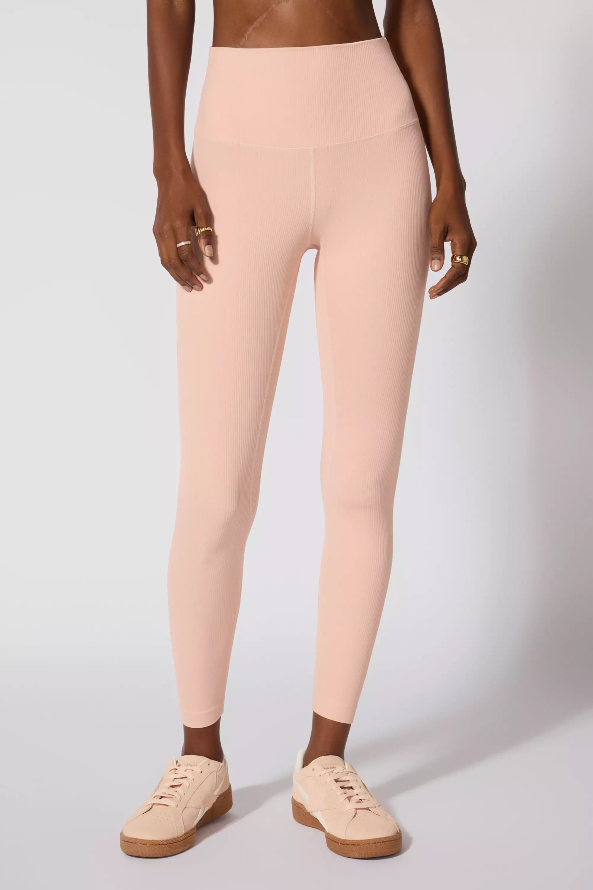 Legging acanalado - Nube de rosas