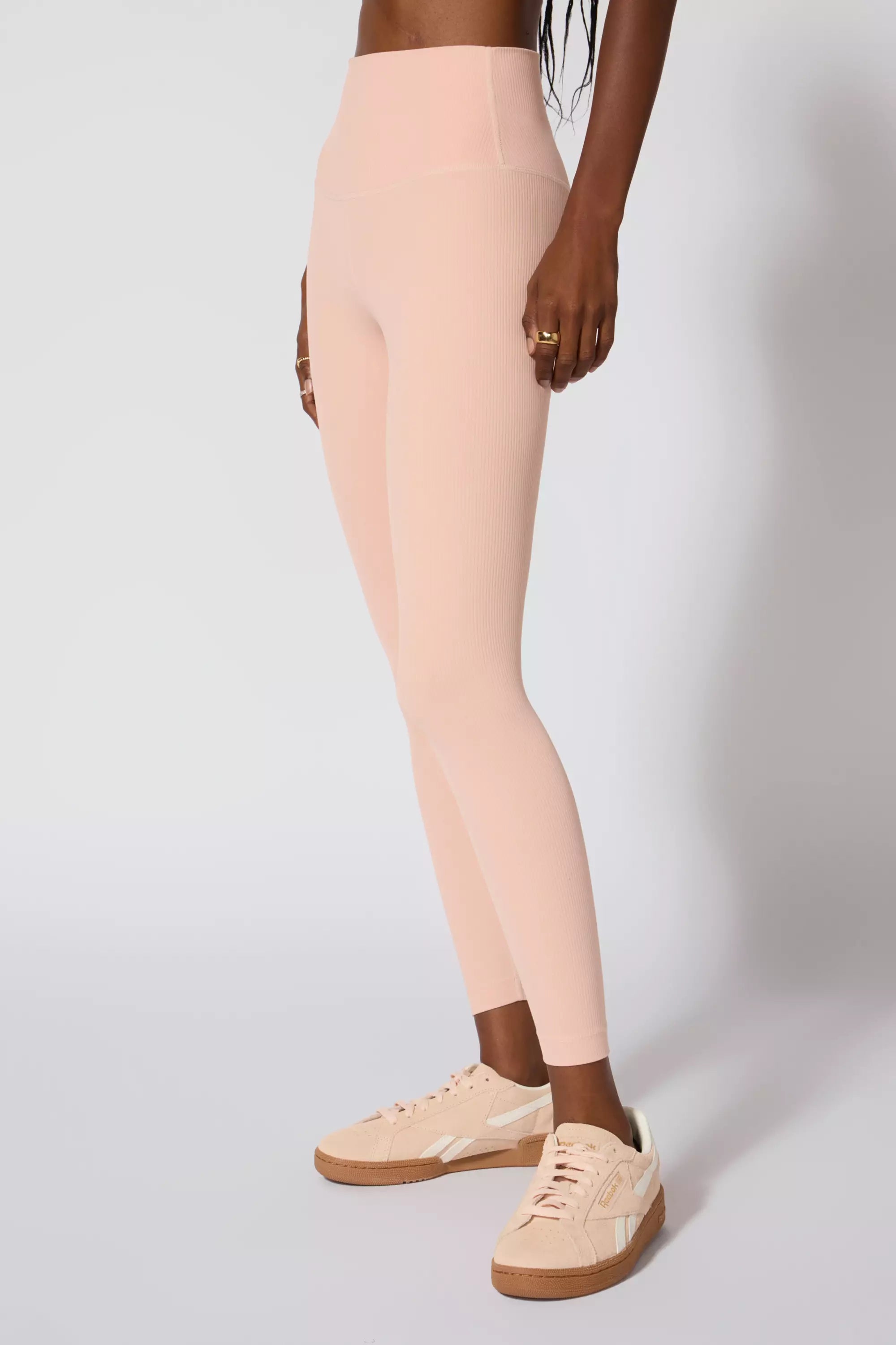 Legging acanalado - Nube de rosas