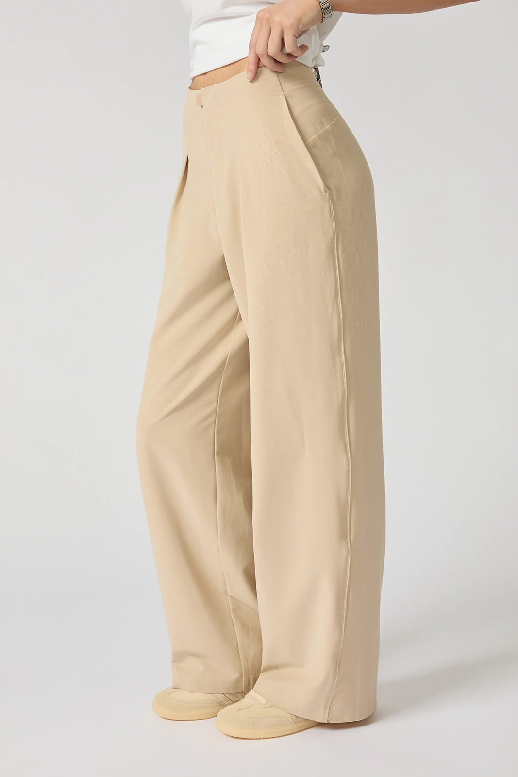 Ripstop Wide Leg Pant - Irish Cream