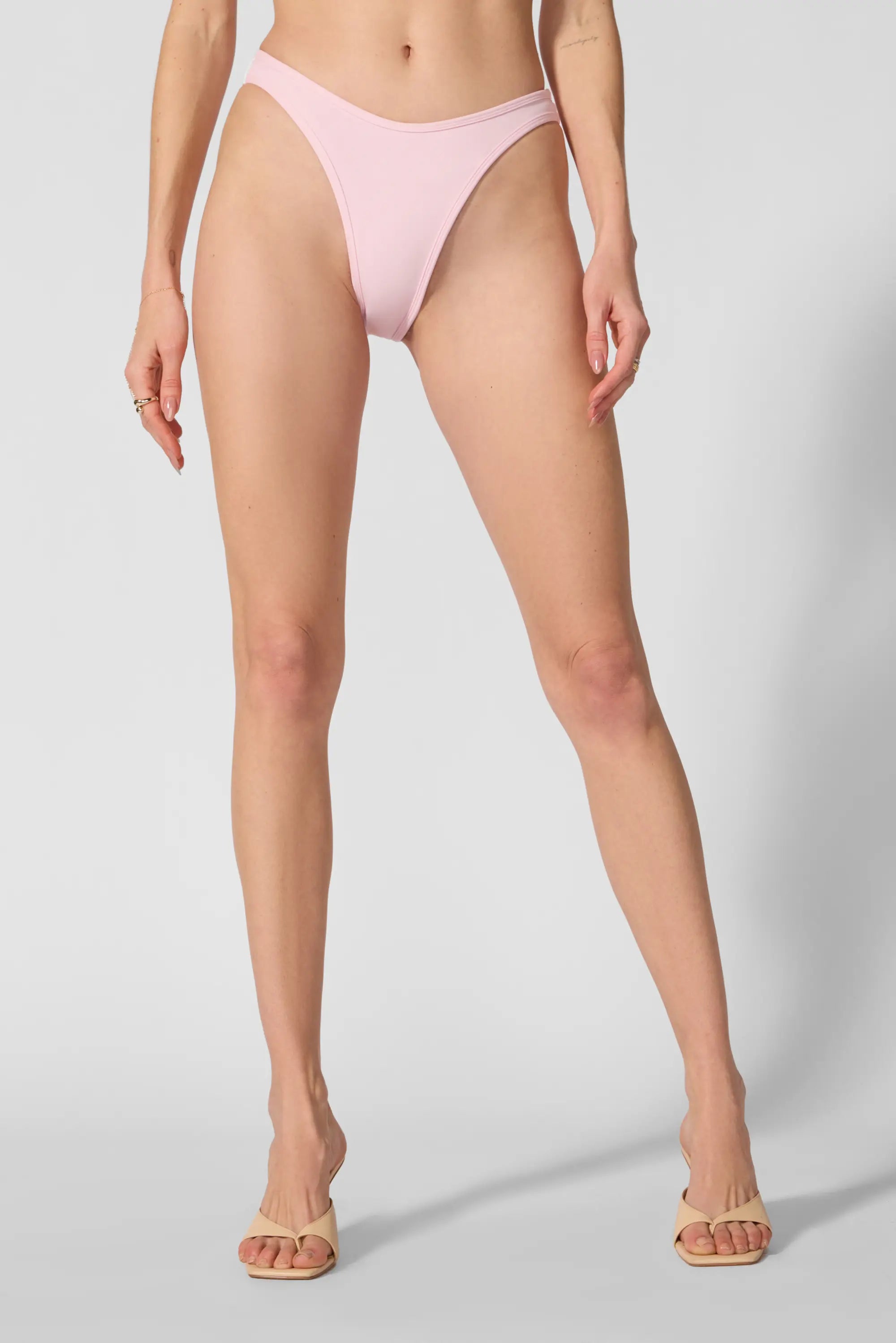 Bikini de jambe haute - rose bébé